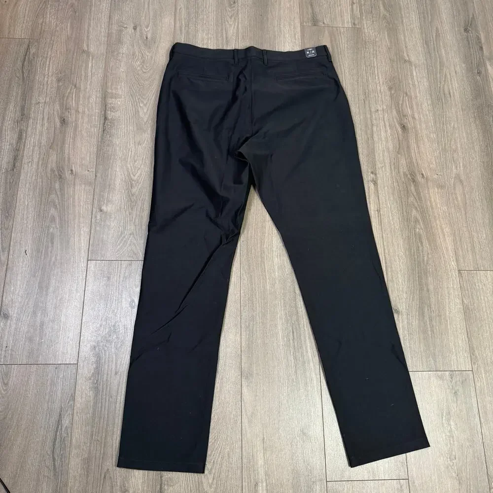 J.Crew Performance 1040 Athletic Tapered-Fit Tech Pants Mens 36x34 Black Stretch